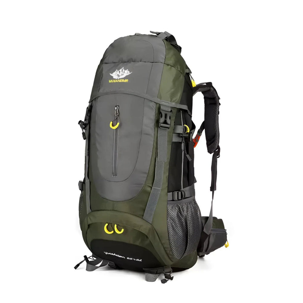 CarryQuest® 65+5L Large Camping Backpack – Durable Nylon Travel Pack