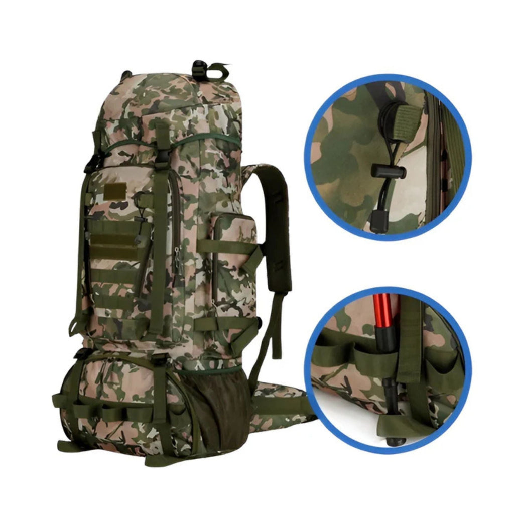 CarryQuest® 90L Titan Waterproof Hiking Backpack – Large Expedition Pack