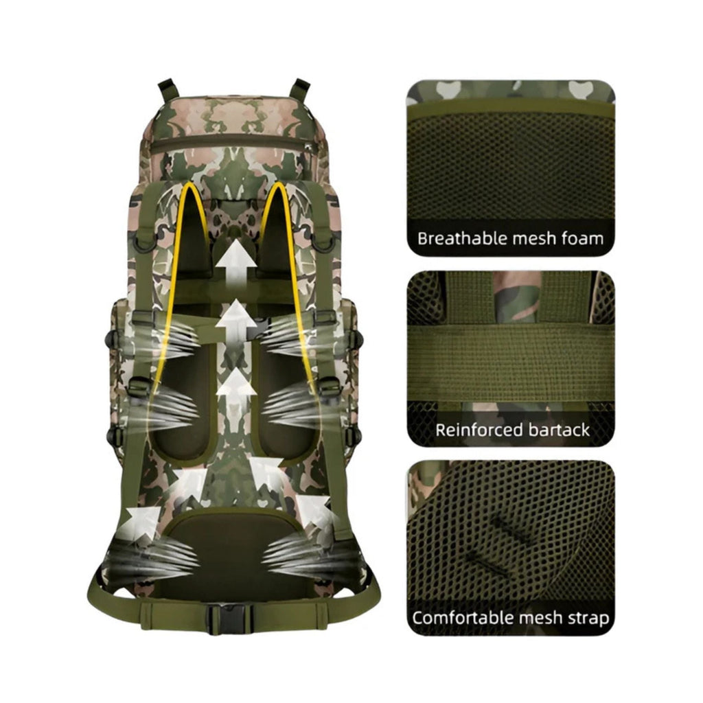 CarryQuest® 90L Titan Waterproof Hiking Backpack – Large Expedition Pack