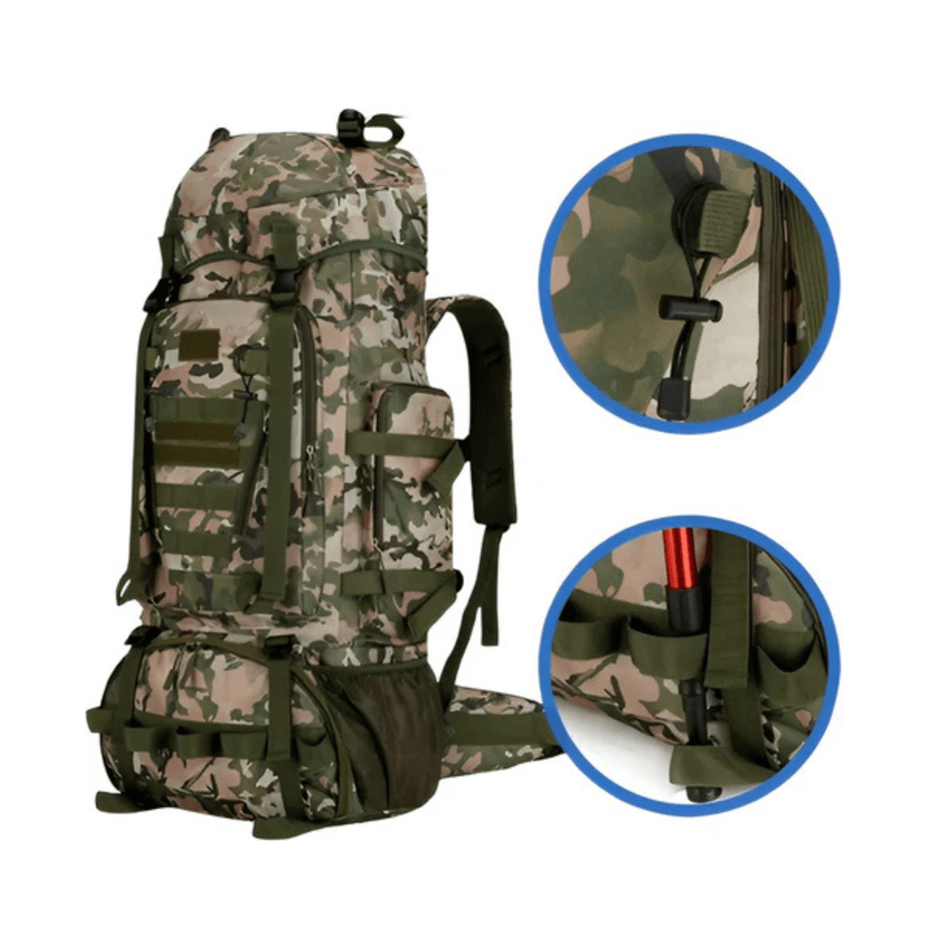 CarryQuest® 90L Titan Waterproof Hiking Backpack – Large Expedition Pack