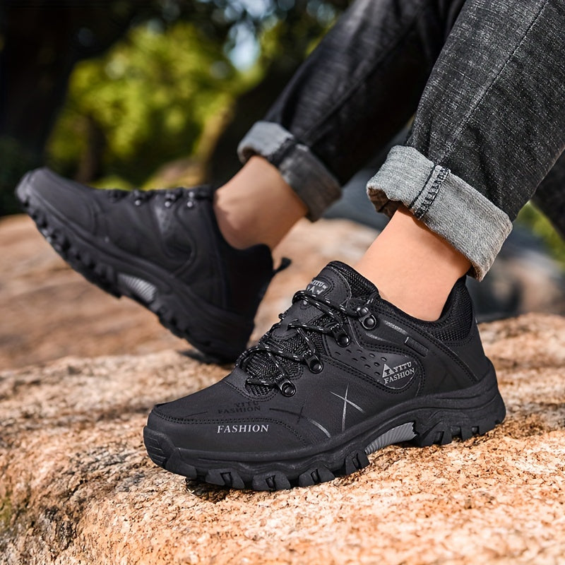High-Top Anti-Slip Walking Shoes – All-Weather Trail Ready
