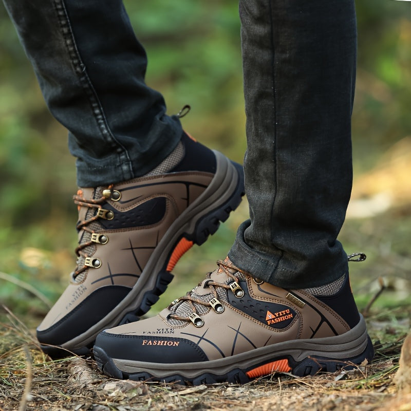 High-Top Anti-Slip Walking Shoes – All-Weather Trail Ready