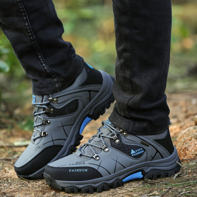 High-Top Anti-Slip Walking Shoes – All-Weather Trail Ready