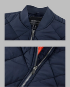 Men's Quilted Bomber Jacket - Warm and Sporty